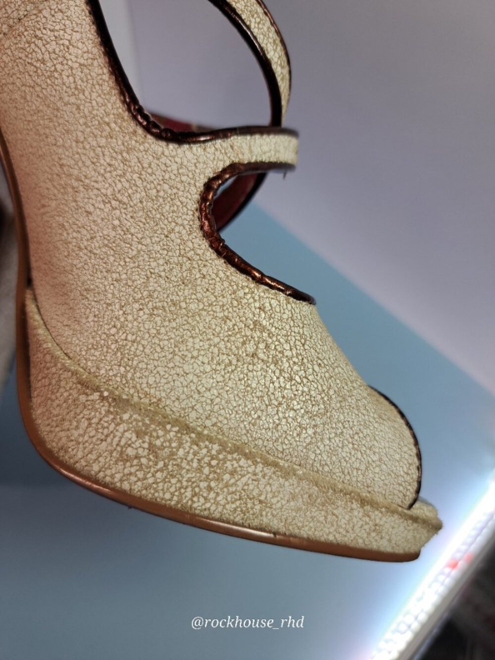 Kenzie CrazyCat Pinup Heels in Bone 6.5 - Picture 12 of 16